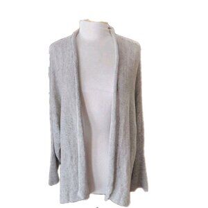 EILEEN FISHER 100% linen open cardigan sweater XL Drapey Flowy Cottagecore Soft